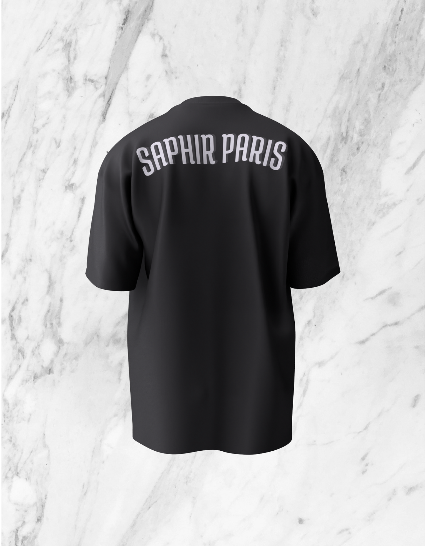 T-SHIRT "CLASSIQUE" SAPHIR PARIS™ NOIR