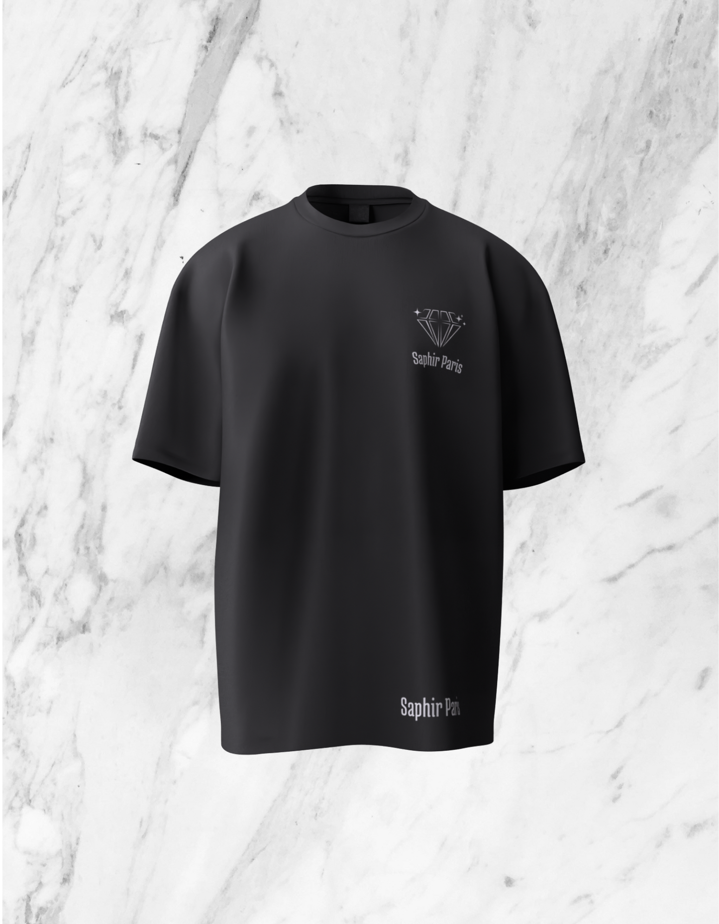 T-SHIRT "CLASSIQUE" SAPHIR PARIS™ NOIR