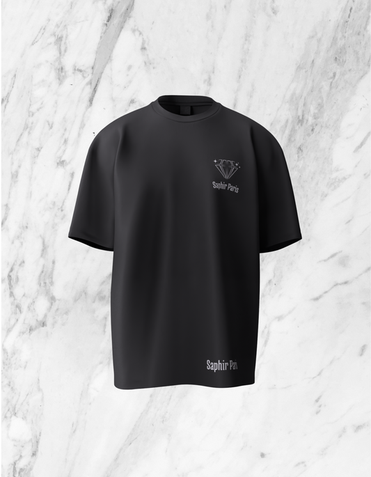 T-SHIRT "CLASSIQUE" SAPHIR PARIS™ NOIR